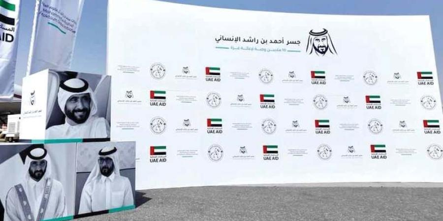 جسر أحمد بن راشد إلى غزة يتواصل.. 450 طناً من المساعدات جواً